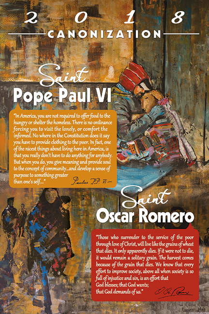 Canonization of Saint Paul VI & Saint Oscar Romero Poster B - Image 3
