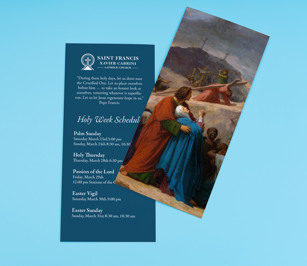 Mary on the Path to Calvary - Lenten Pew Card - Image 3