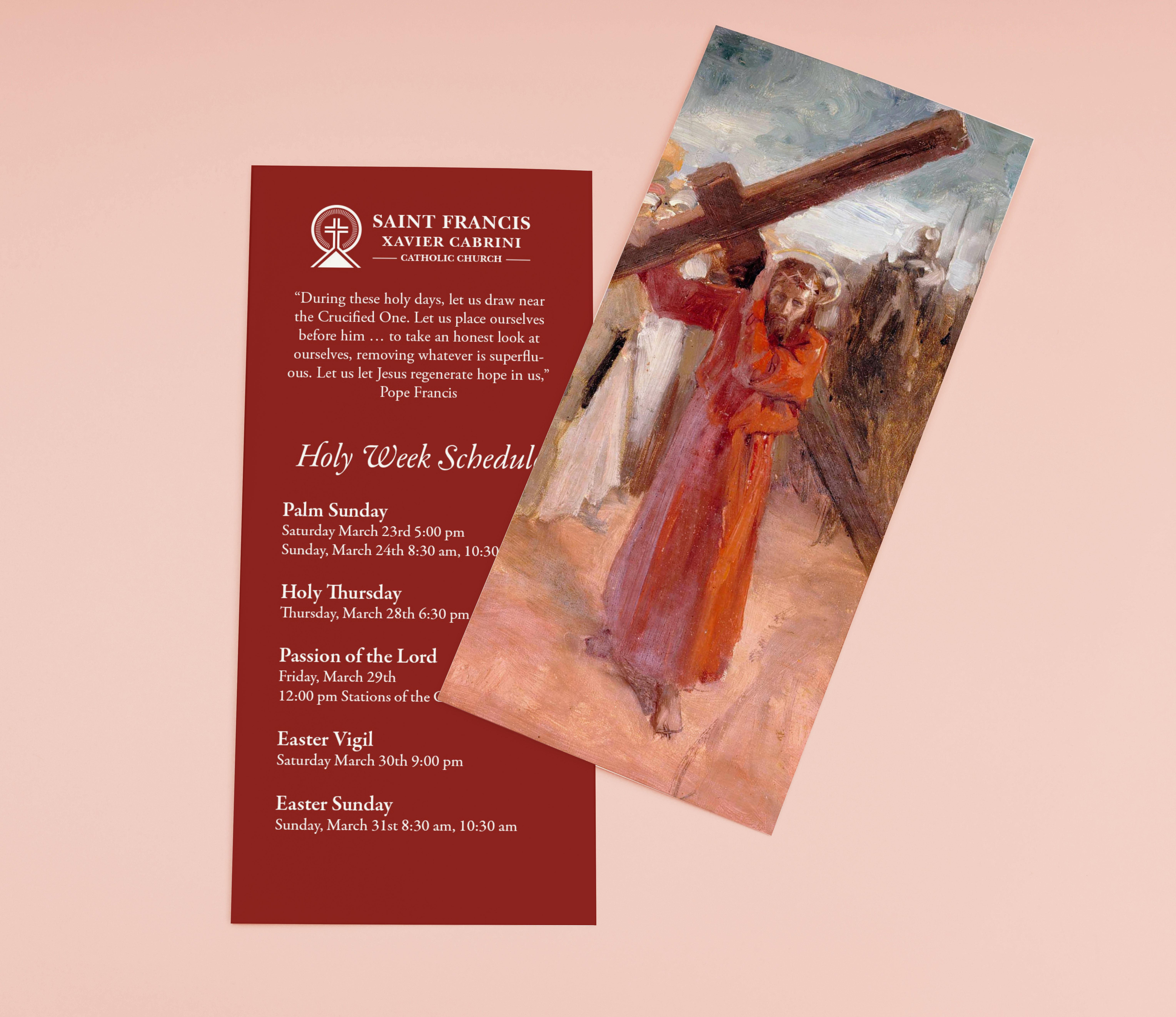 Christ Carries the Cross - Lenten Pew Card - Image 3