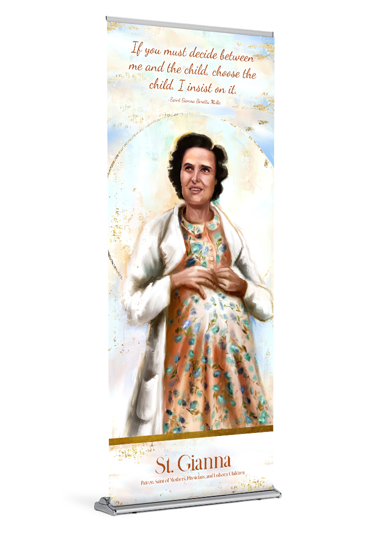 St. Gianna <br>by Catholic Artist The Living Heart Co