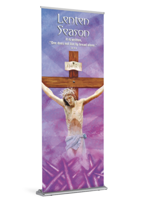Lenten Season Crucifix Banner
