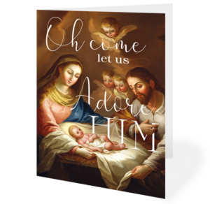 Nativity Adore Him Card