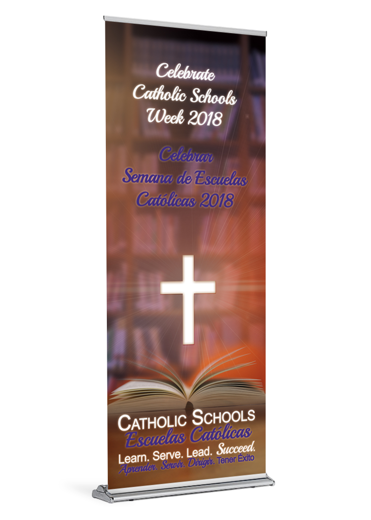 Catholic Schools Week Cross Banner<br>Customizable - Image 2