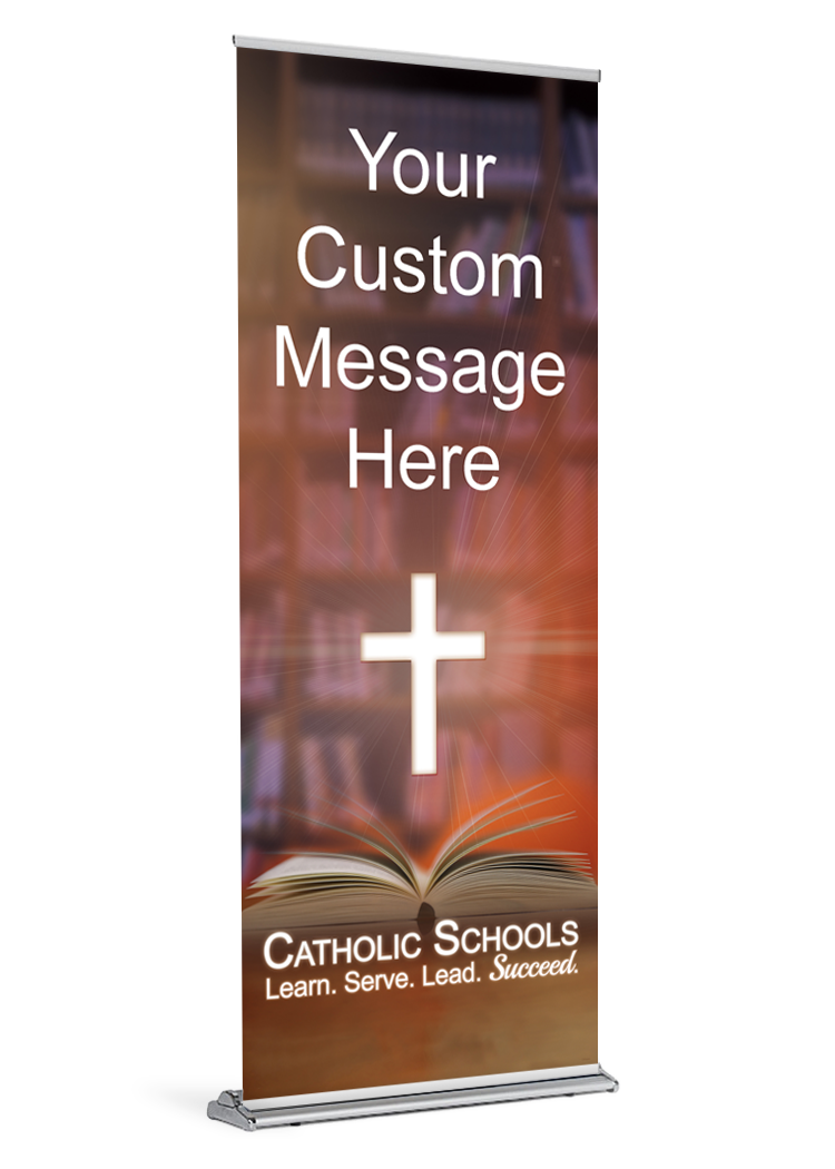 Catholic Schools Week Cross Banner<br>Customizable