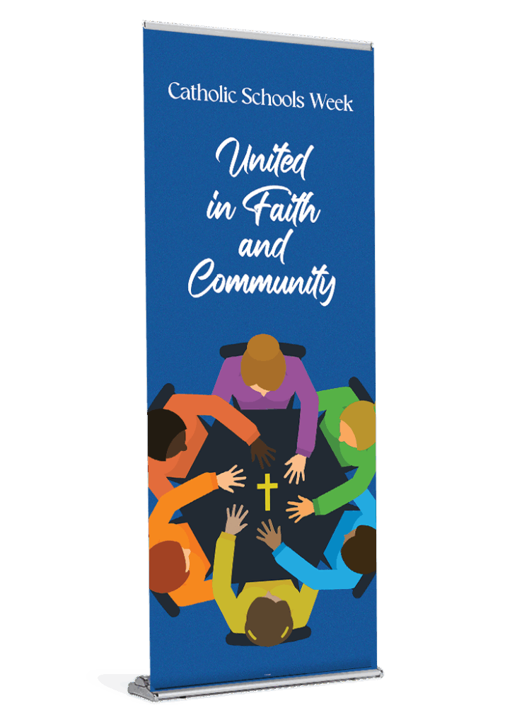 Catholic Schools Week United in Faith Banner – Diocesan