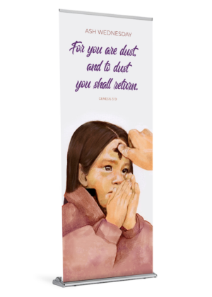 Receiving Ashes<br>Ash Wednesday Banner