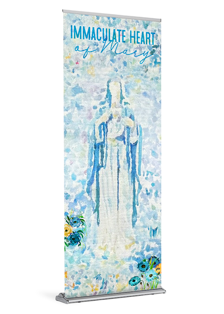 Immaculate Heart of Mary<br> Art by June Jameson<br>Banner