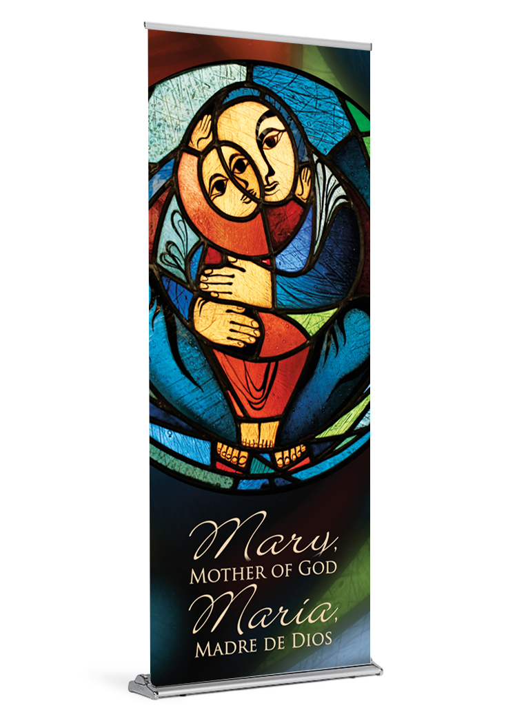 Stained Glass <br> Mary, Mother of God <br>Banner - Image 2