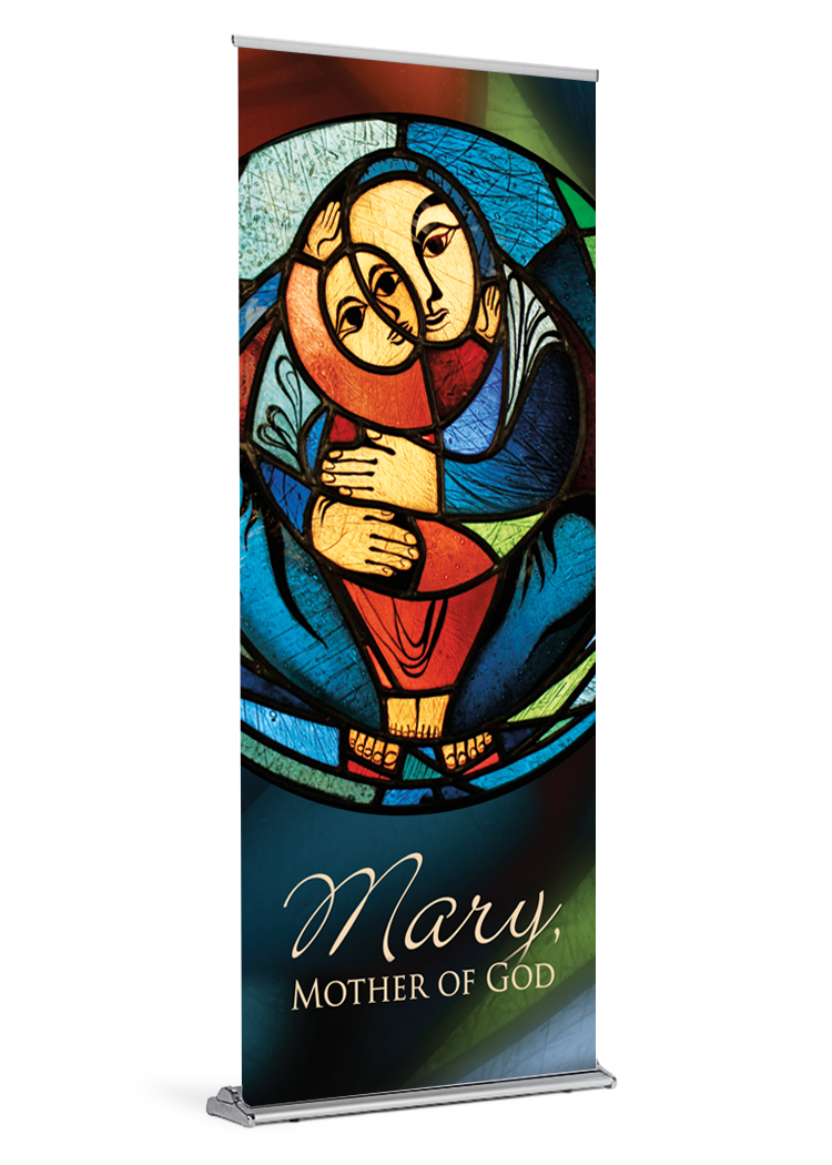 Stained Glass <br> Mary, Mother of God <br>Banner