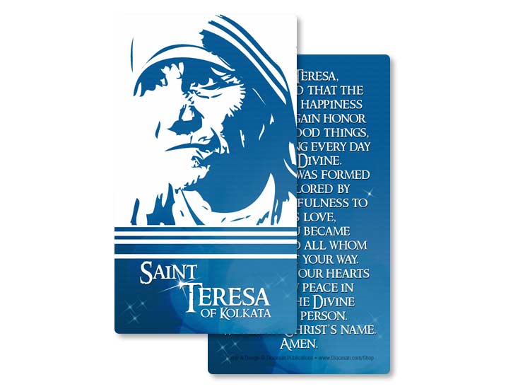 Kind and Merciful <br>Saint Teresa of Kolkata <br>Prayer Card