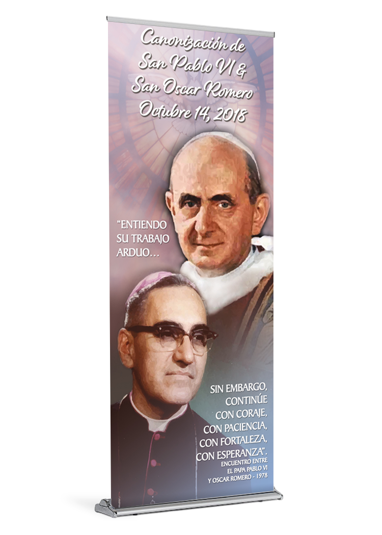 Canonization of Saint Paul VI & Saint Oscar Romero Banner A - Image 2