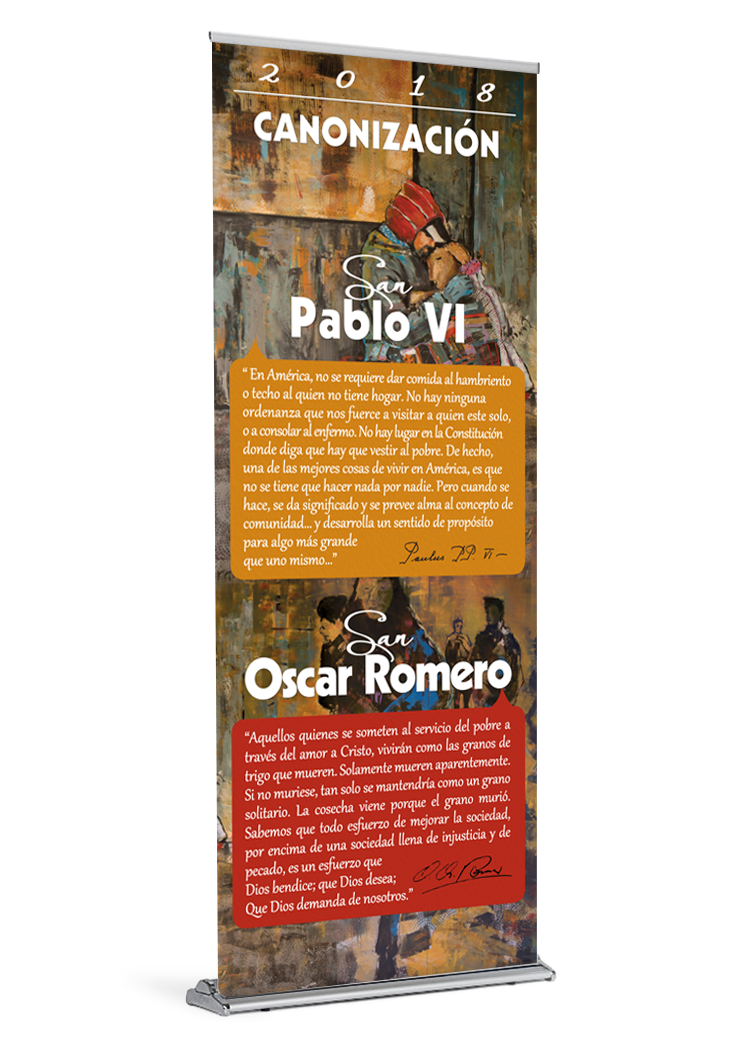 Canonization of Saint Paul VI & Saint Oscar Romero Banner B - Image 2