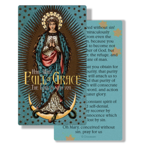 Immaculate Conception<br>Full of Grace<br>Prayer Card