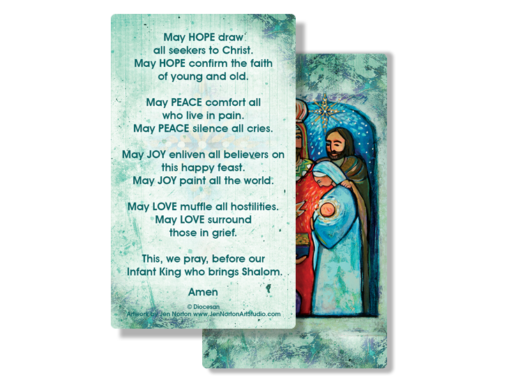 Christmas Kings Prayer Card <br>by Catholic Artist Jen Norton - Image 2