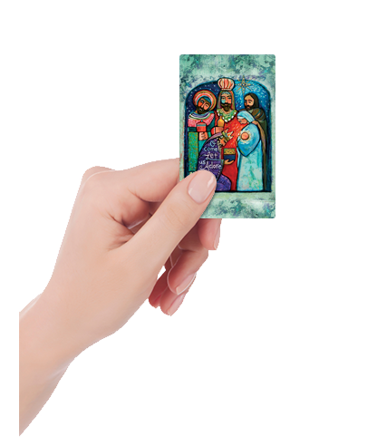 Christmas Kings Prayer Card <br>by Catholic Artist Jen Norton - Image 3