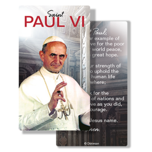 Saint Paul VI Prayer Card