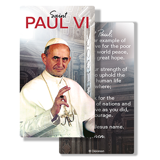Saint Paul VI Prayer Card
