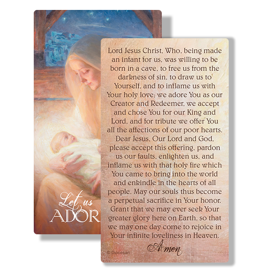 Christmas<br>Madonna and Child<br>Prayer Card - Image 3
