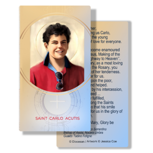 St. Carlo Acutis Canonization- Prayer Card - The Living Heart Co