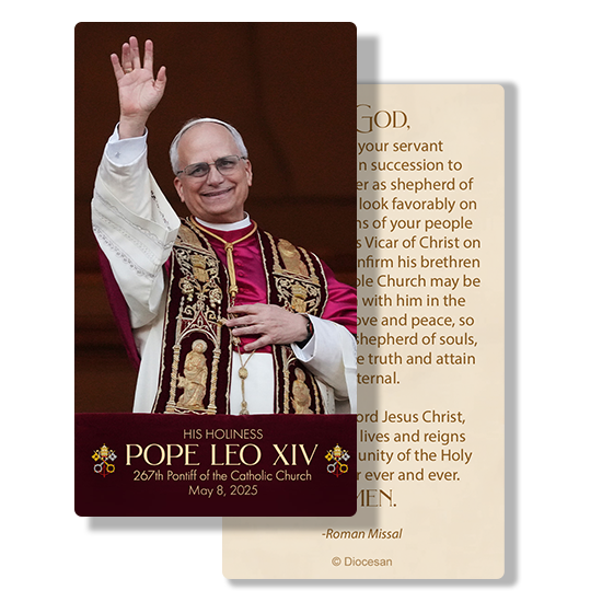 Pope Leo XIV Photo Prayer Card
