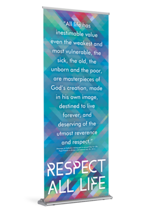 Colorful Respect Life Message Banner