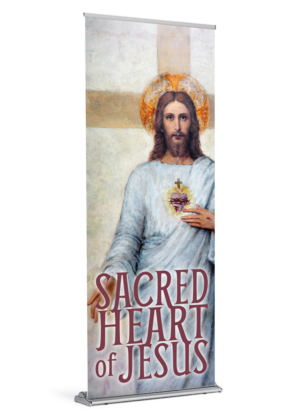 Love & Devotion <br>Sacred Heart of Jesus <br>Banner