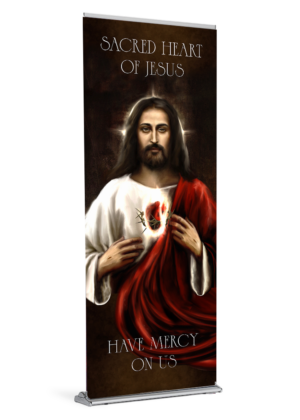 Sacred Heart of Jesus<br>by Catholic Artist The Living Heart Co <br>Banner