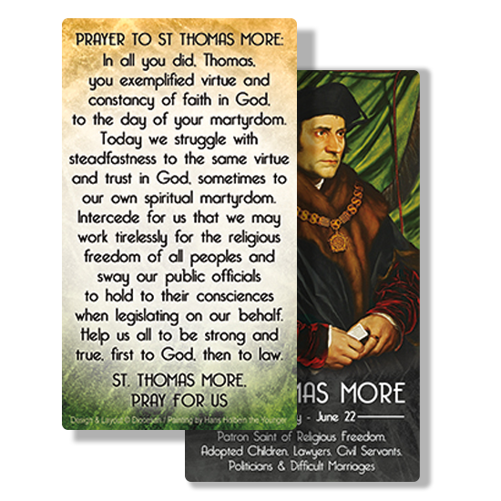 St. Thomas More Prayer Card - Image 2