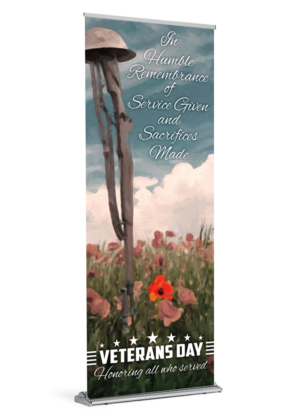 Veterans Day Poppy Banner