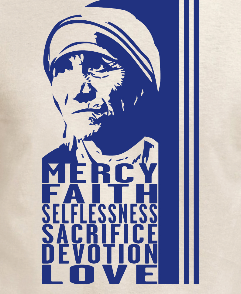 St. Teresa of Kolkata v2 - T-Shirt - Image 2