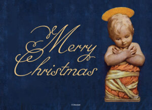 Merry Christmas Blue - English - Postcard